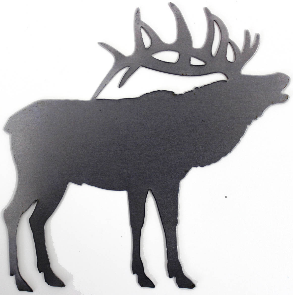Bull Elk Fighting Silhouette