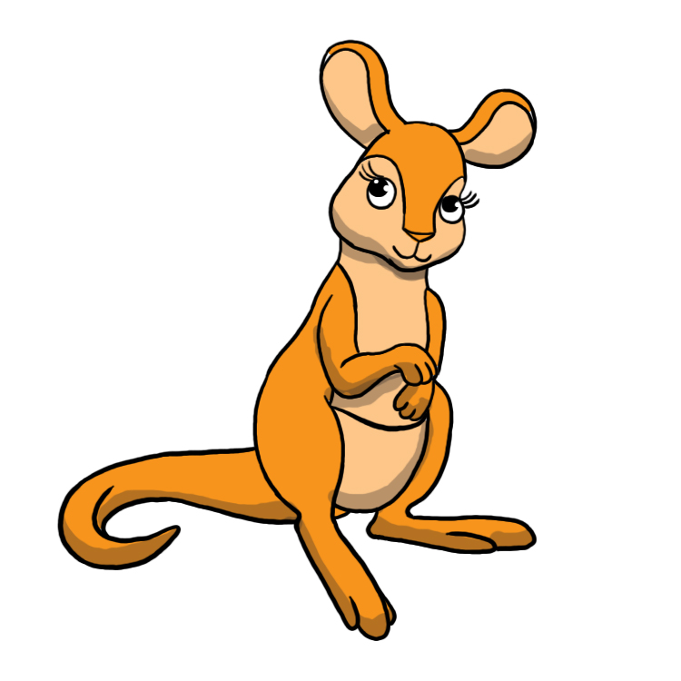 cute kangaroo clipart - photo #9