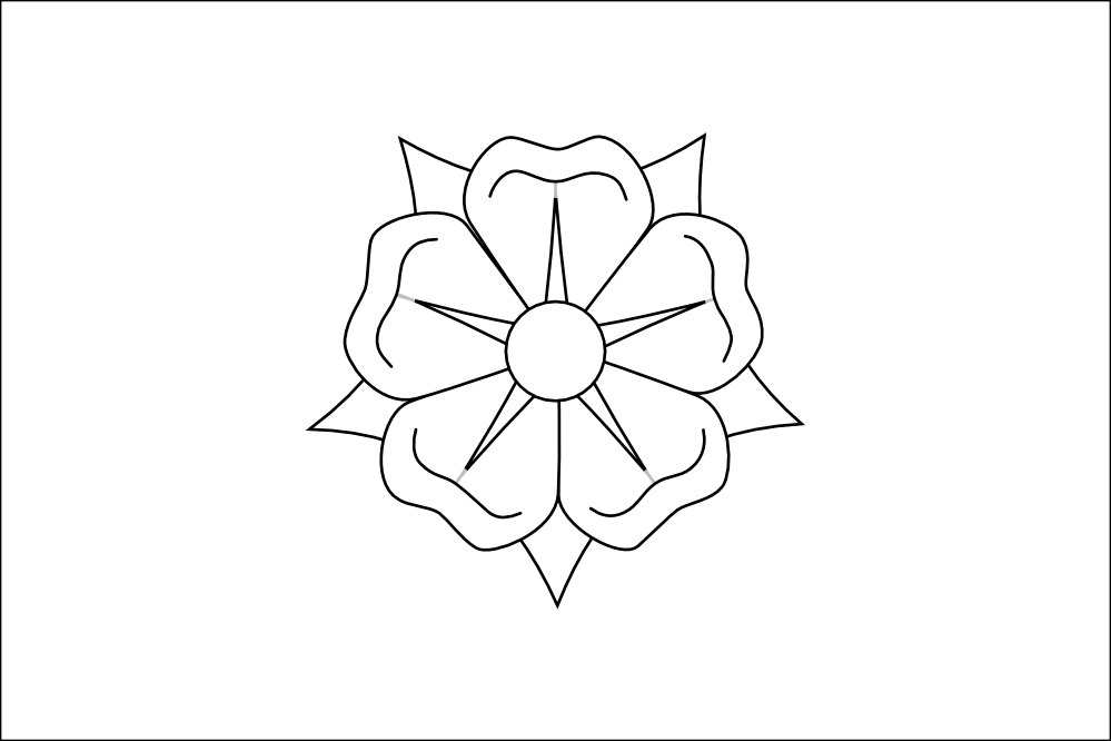 simple tudor rose outline - Clip Art Library