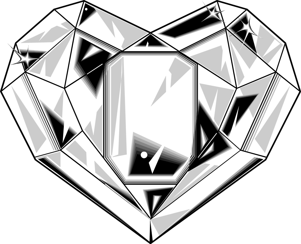 Free Stock Photos | Illustration of a heart shaped diamond 
