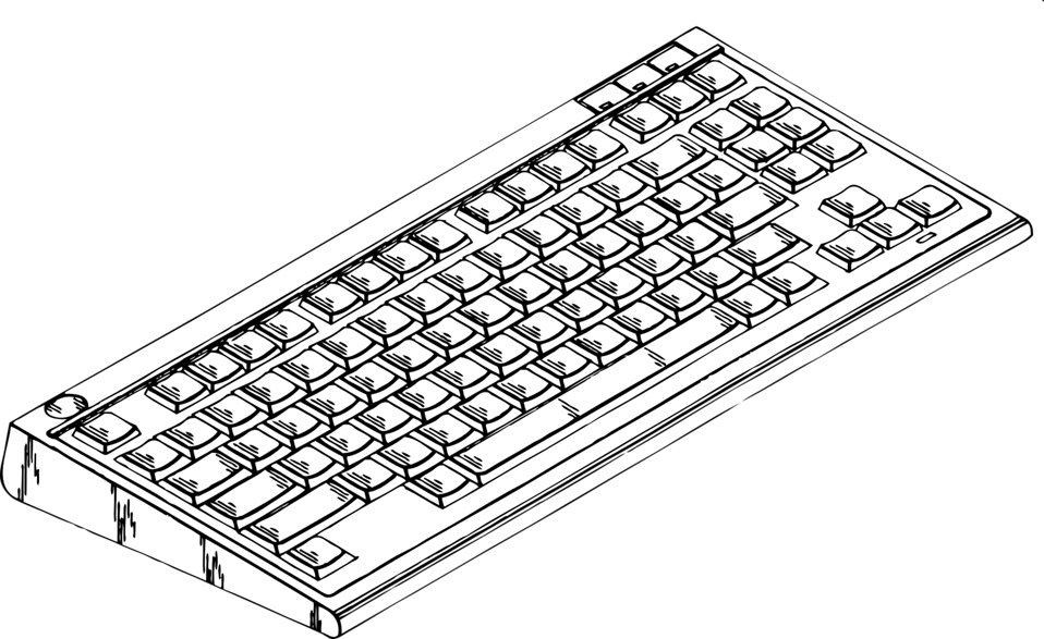 Public Domain Clip Art Image | Illustration of omputer keyboard 