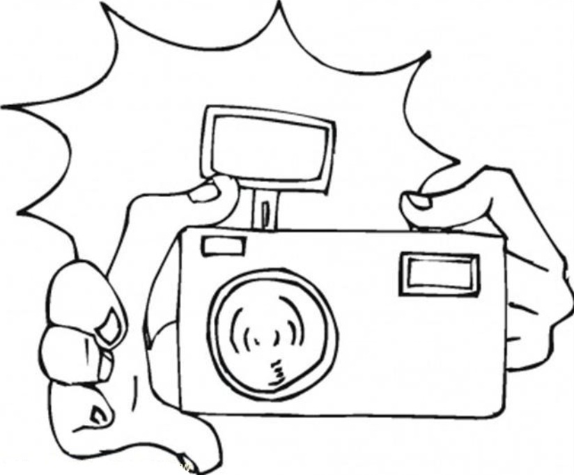 Camera Coloring Sheet | Coloring Pages For Child | Kids Coloring 