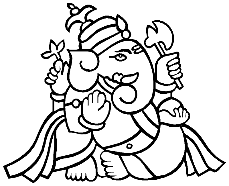 Ganesha Outline 
