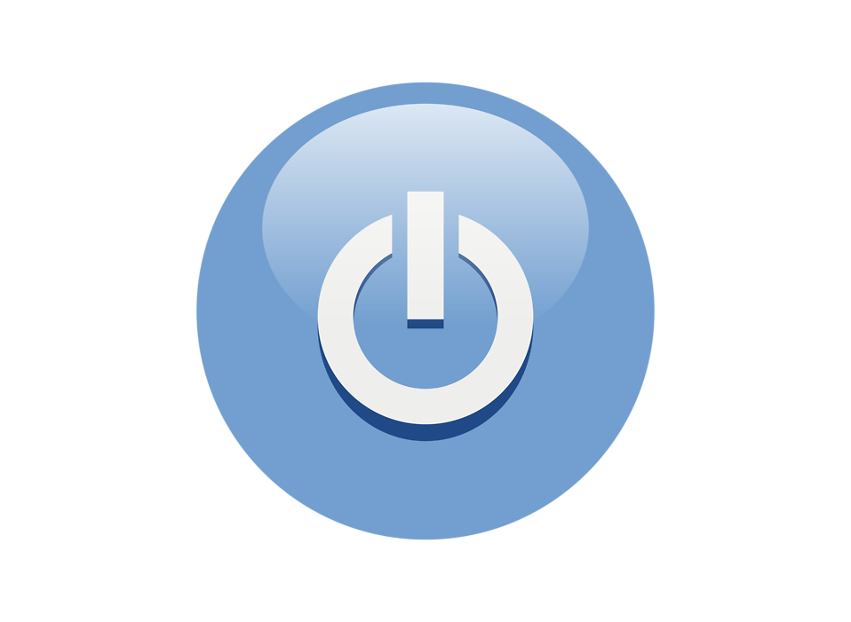 Free Stock Photos | Illustration of a blue power button icon 