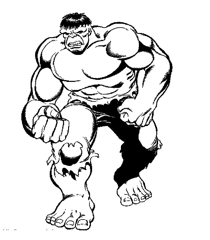 Free Hulk Colouring Pages | Coloring