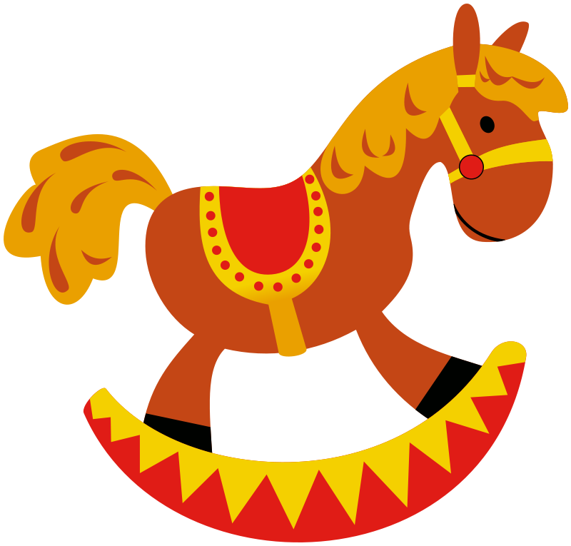 Free to Use  Public Domain Rocking Horse Clip Art
