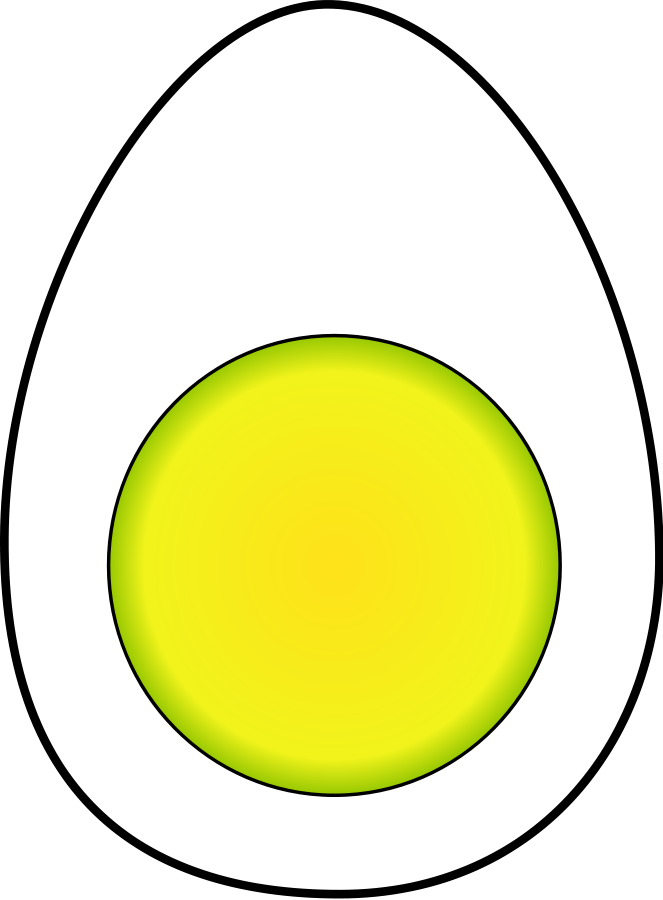 Hard Boiled Egg medium 600pixel clipart, vector clip art 