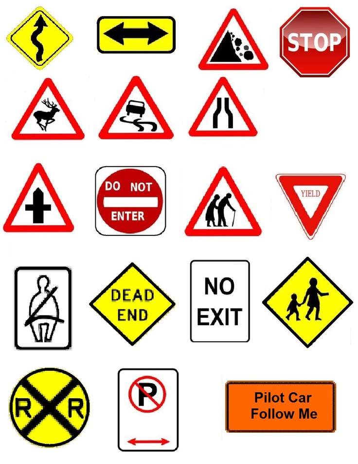 Free Printable Pictures Of Road Signs