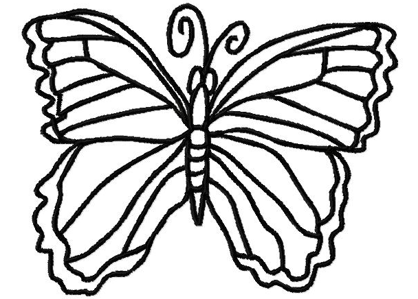 butterfly outline clip art free - photo #37