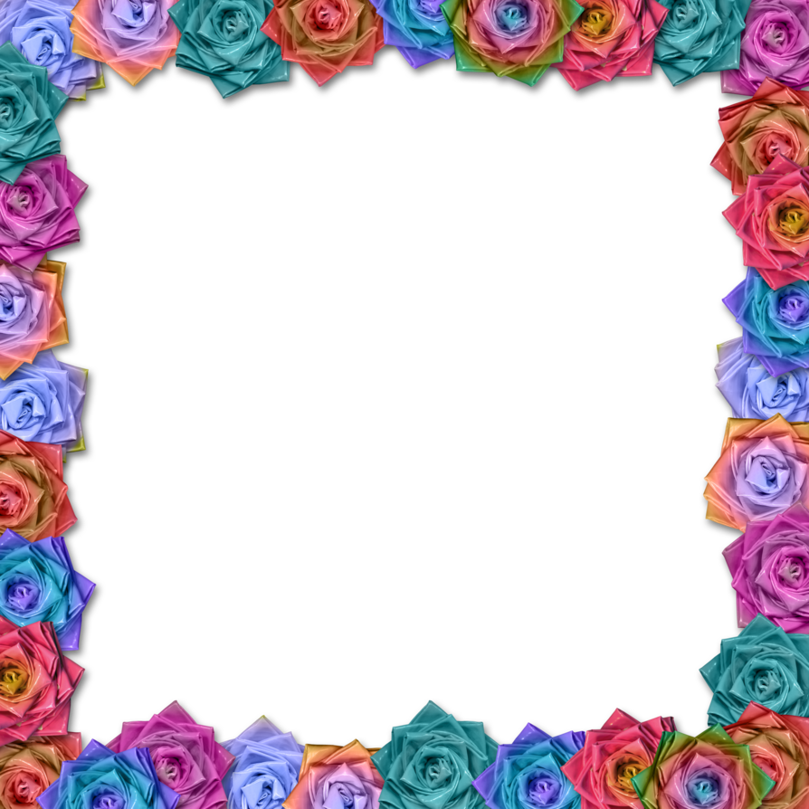 Rose Flower Border Design Frame - Border Designs