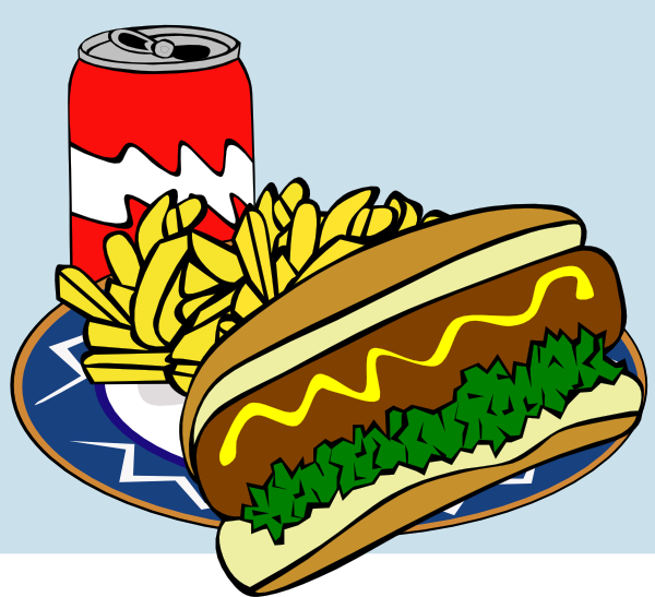 Fast Food Menu Lunch clip art - vector clip art online, royalty 