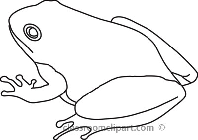 Animals : frog-clipart-314-outline : Classroom Clipart