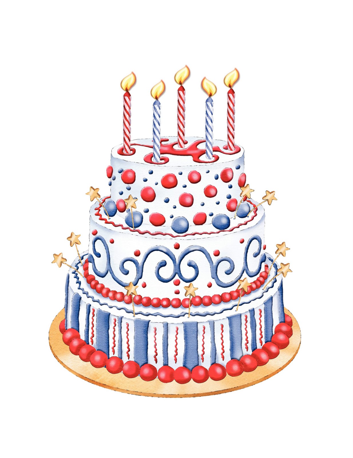 Patriotic Cake | birthday clipart | Clipart library