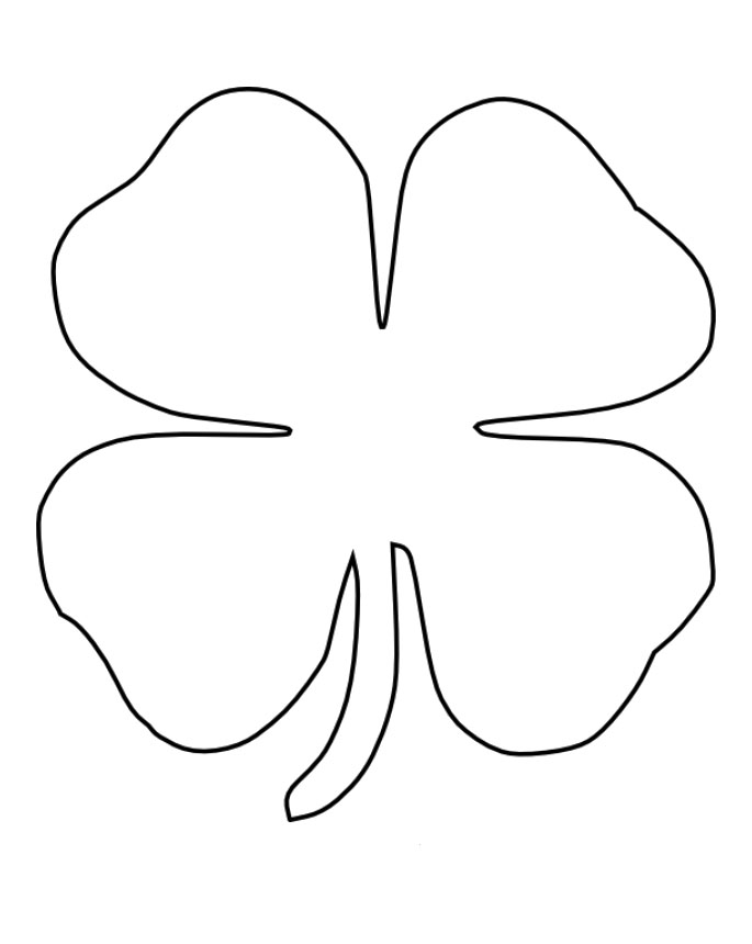 Download Four Leaf Clover Coloring Pages Or Print Four