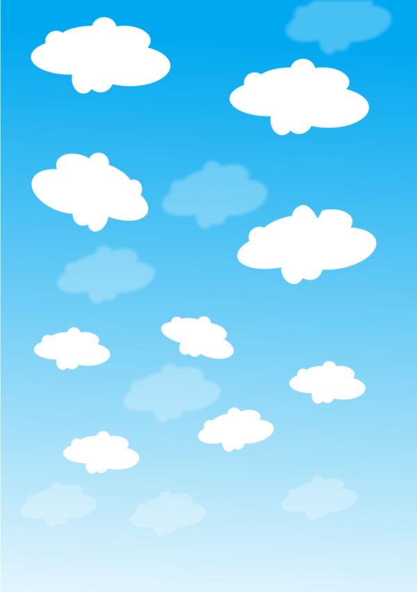 clouds in blue sky - vector Clip Art