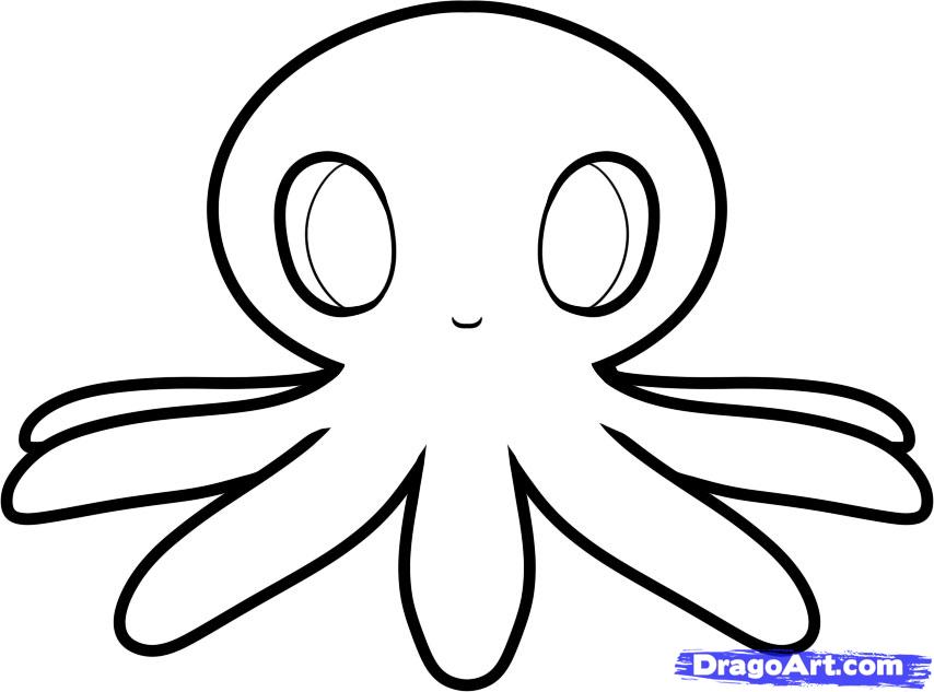 easy octopus drawing for kids