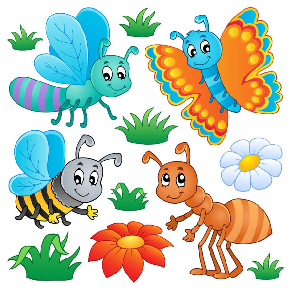 Cartoon Insect free vector 3 Animals vector free download