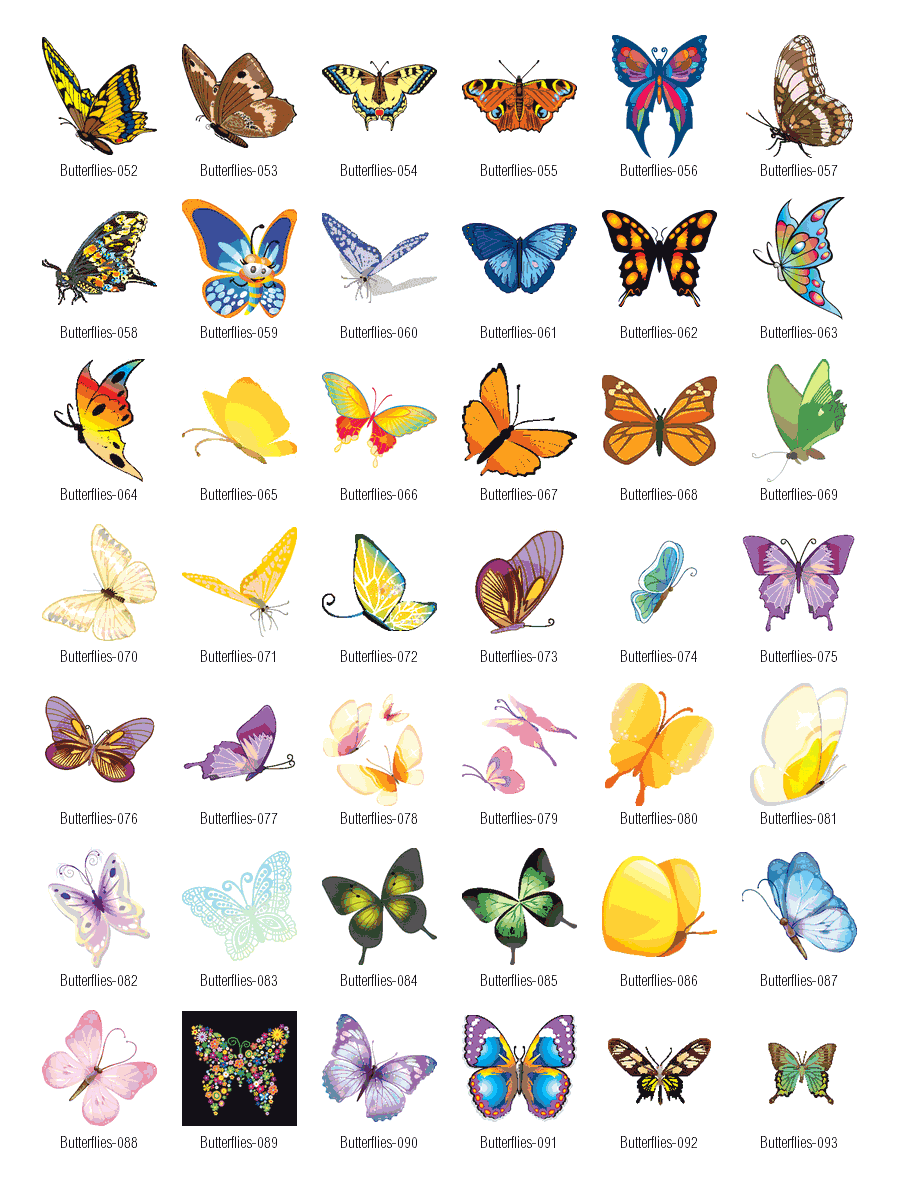 Butterflies vector clipart free download | VectorForAll