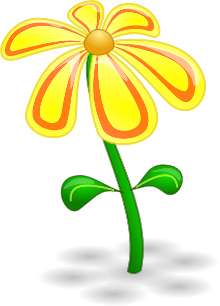 Yellow Flower clip art - vector clip art online, royalty free 