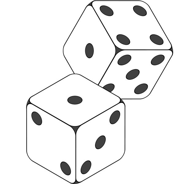 Dice Clip Art Black White 1 6 Free | Clipart library - Free Clipart 