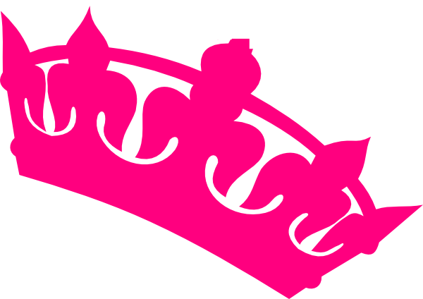 Pink Tilted Tiara clip art - vector clip art online, royalty free 