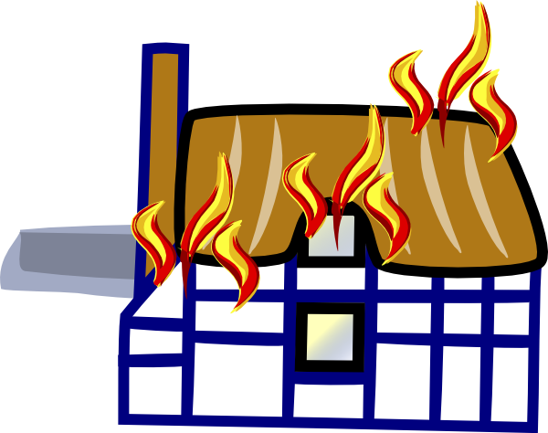 house on fire animated - Clip Art Library