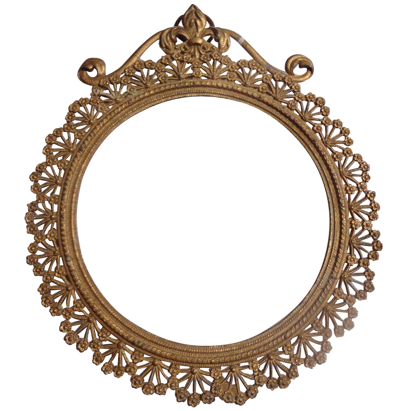 Lovely Art Nouveau French Gold Gilt Metal Frame from 