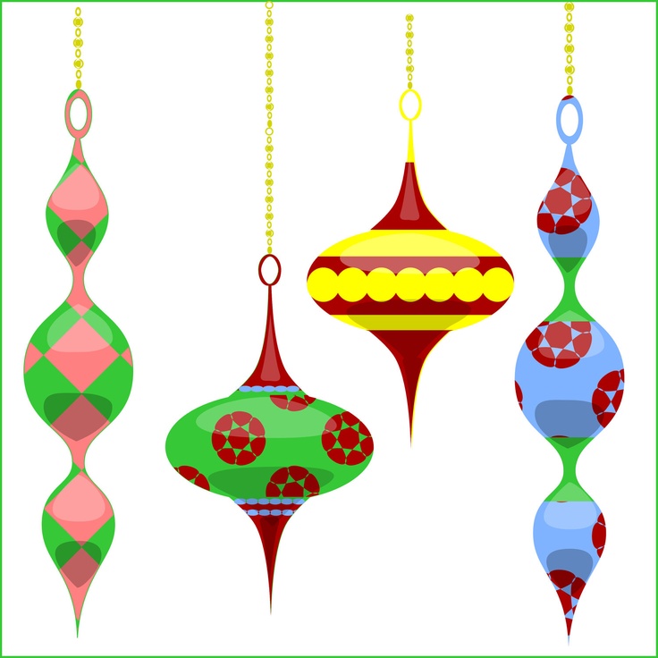 Christmas Clipart Christmas Tree Ornaments clip art, for holiday xmas�