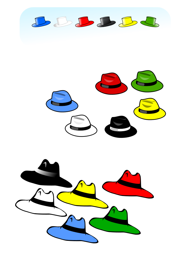 Six Hats small clipart 300pixel size, free design