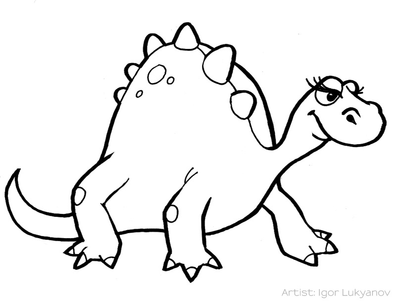 Dinosaurs Clipart Black And White.