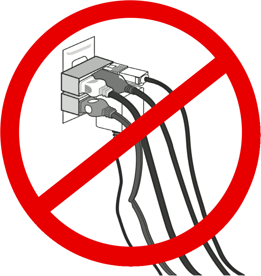 Electrical Safety Not Overload Outlet Clip Art Download