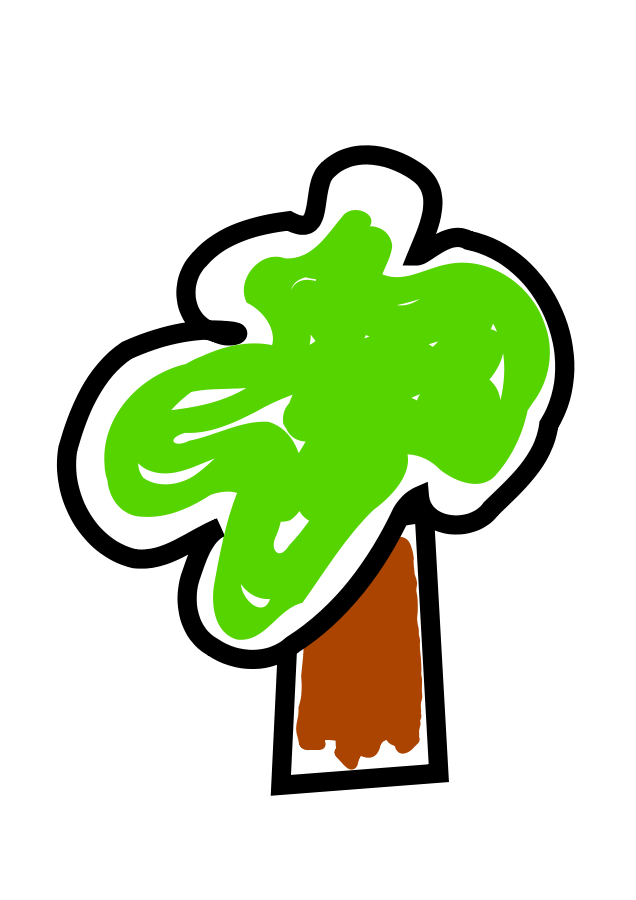 Coconut tree Clipart, vector clip art online, royalty free design 