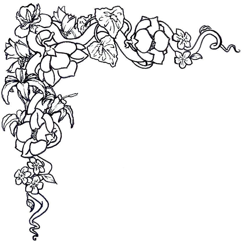 Free Simple Flower Border Designs To Draw, Download Free Simple Flower