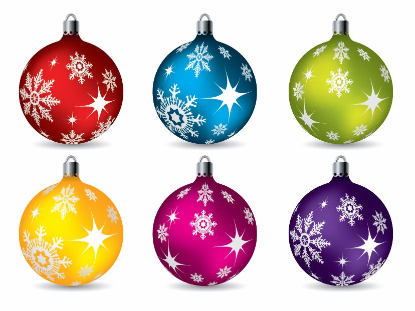 Colorful Christmas Ball Ornaments Vector | Free Vector Graphics 