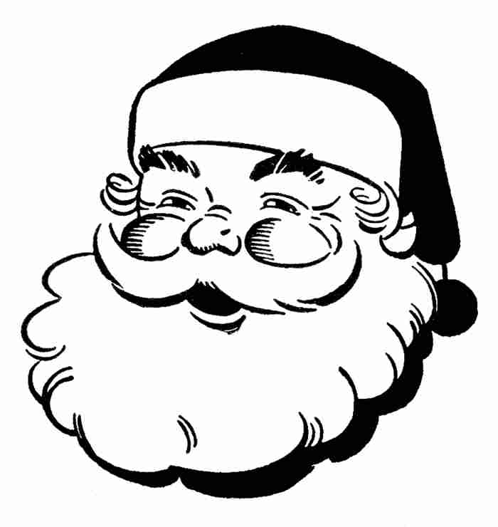 Free Santa Clipart Black And White, Download Free Santa Clipart Black