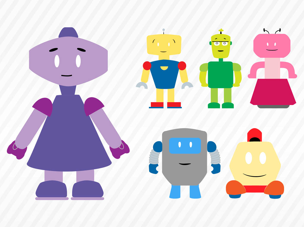 FreeVector-Cartoon-Robots
