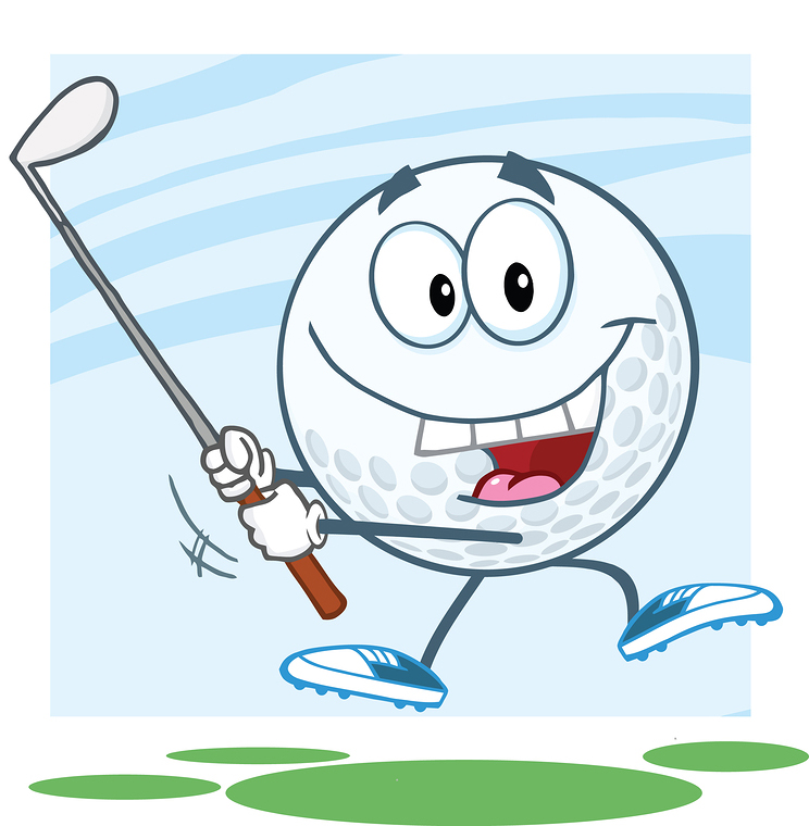 Cartoon Golf Ball Clipart