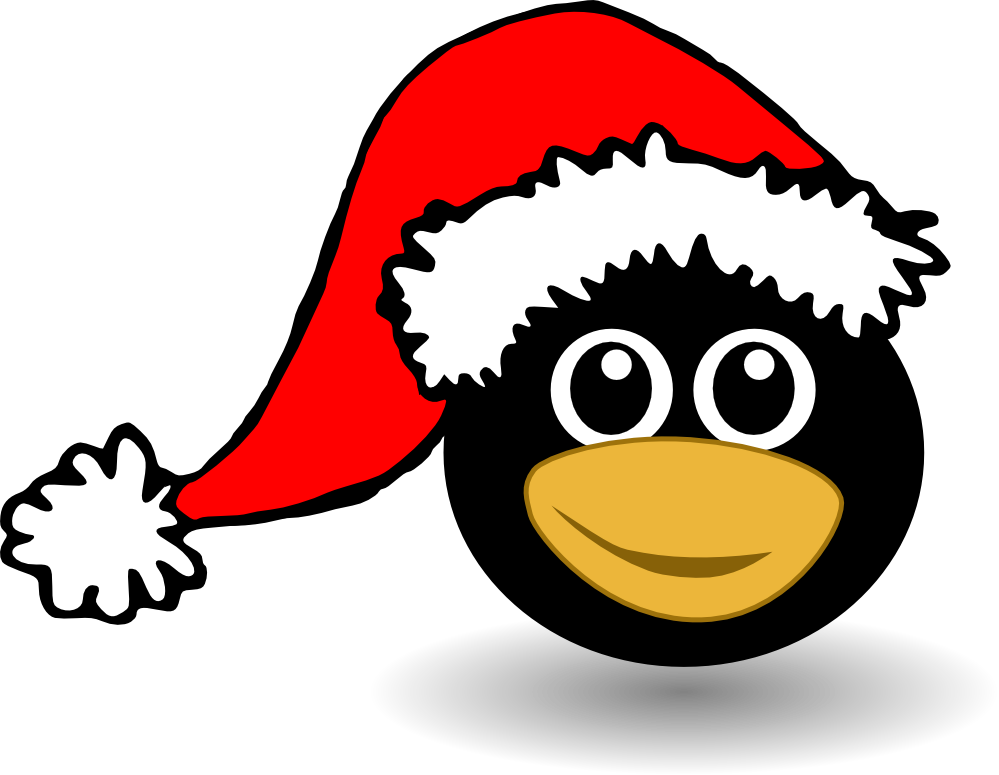 palomaironique penguin head cartoon with santa hat scalable vector 