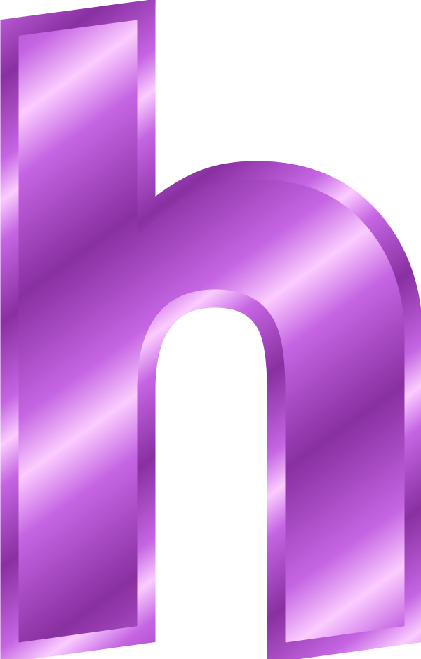 Alphabet Letter h small - vector Clip Art