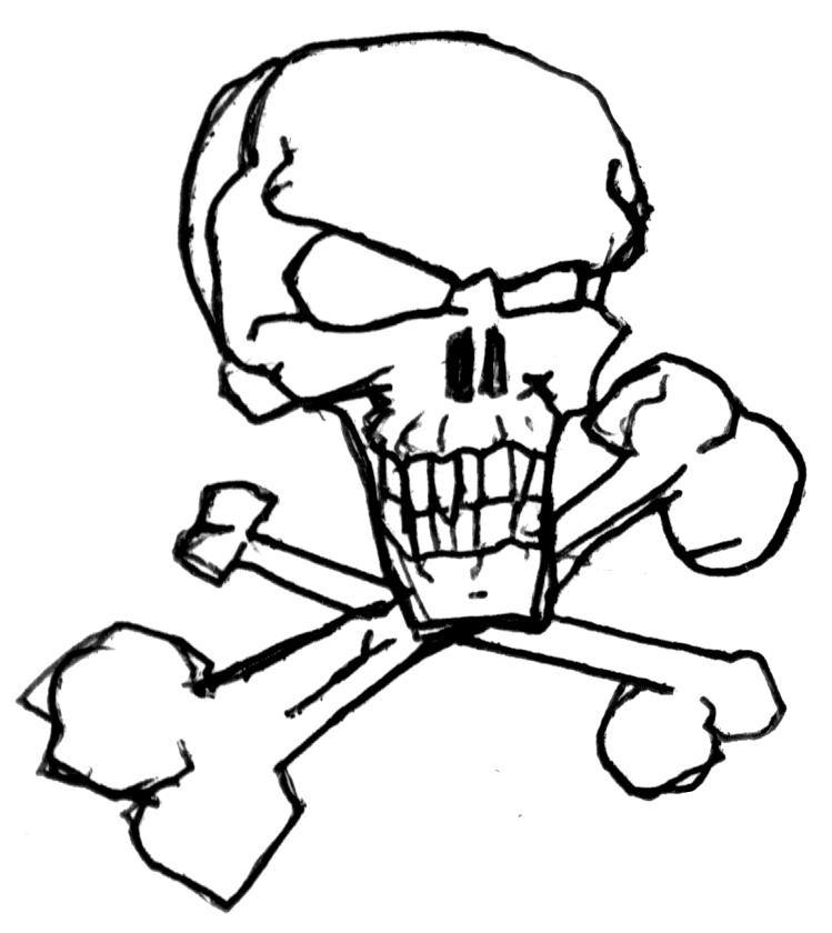 Skull And Crossbones Drawings