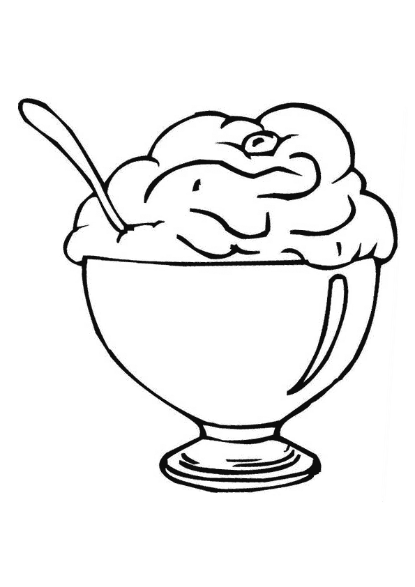 ice cream cone clipart black and white - photo #47