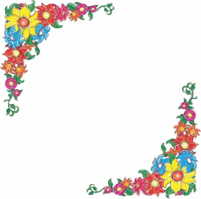 Clip art flowers border | Free Reference Images