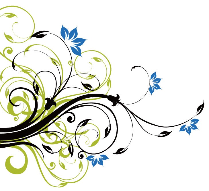 Swirl Floral Decoration Background Vector Graphic | Free Vector 