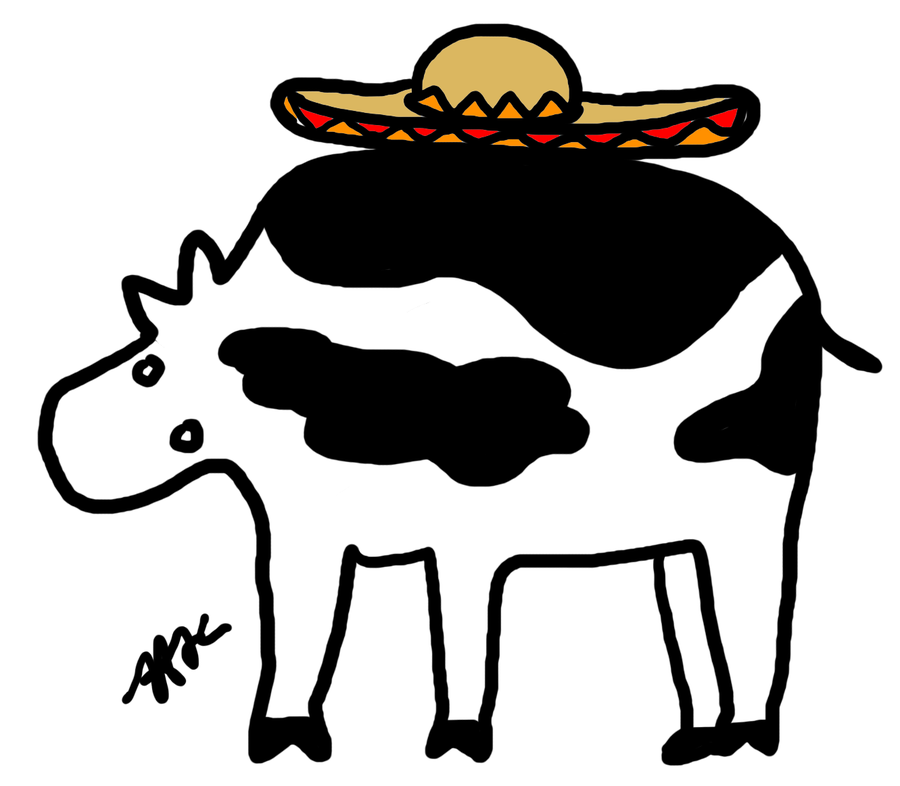Sombrero Cow by HannahFreakinBanana on Clipart library