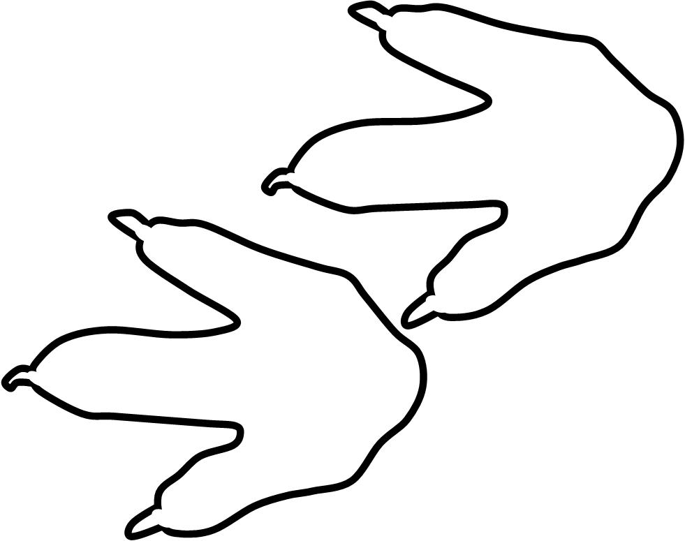 Dinosaur Footprint Outline