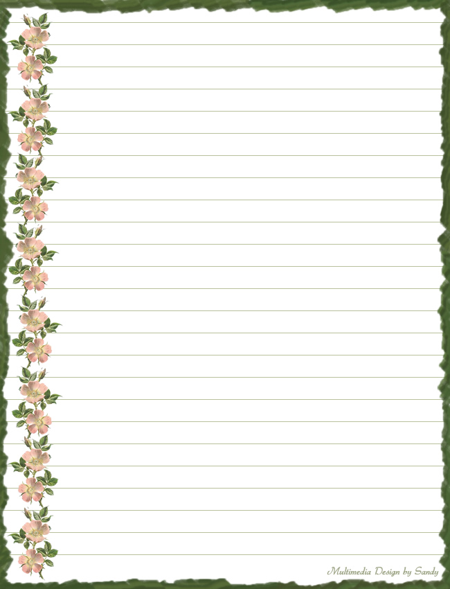 Full Size Printable Lined Paper With Border