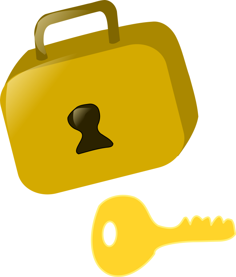 Lock and Key Clipart, vector clip art online, royalty free design 