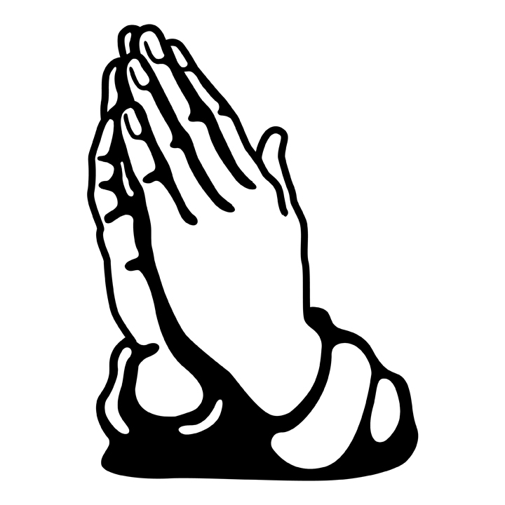 Black Praying Hands Clipart