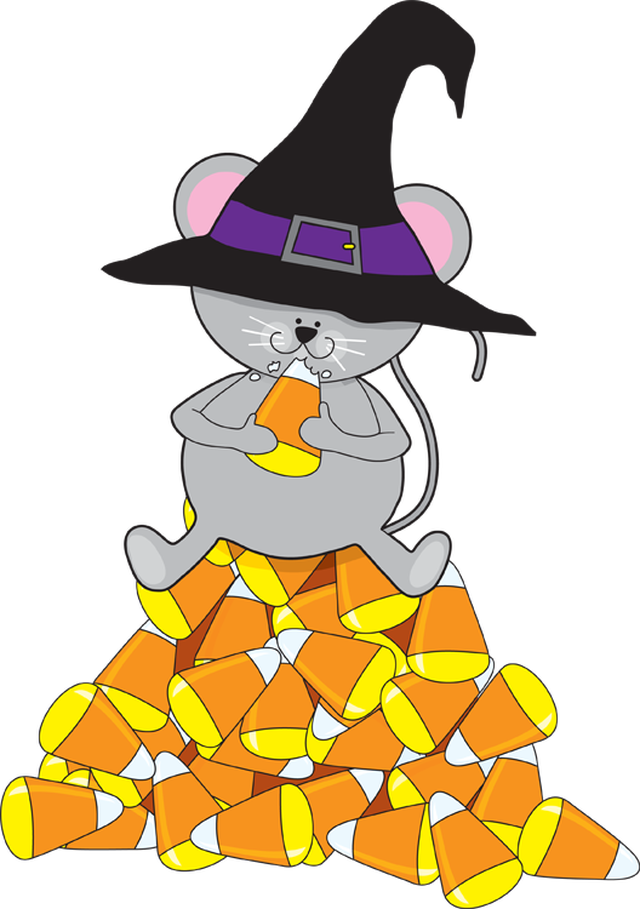 Mouse Eating Candy Corn