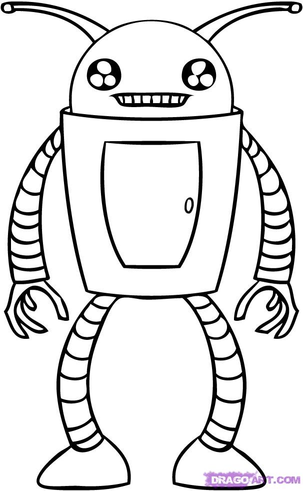 drawing cartoon robot robot drawing - Clip Art Library